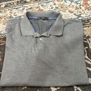 Members Mark Shirt Mens Polo Light Gray Short Sleeve Stretch Solid Blend Size XL